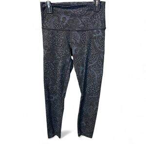 Lululemon Black and Blue Patterned Leggings